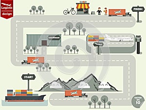 Vector illustration of logistics concept design