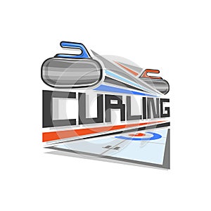 Vector illustration for logo of curling sport