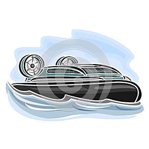Vector illustration of logo for hovercraft