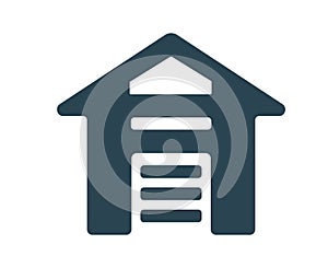 Vector illustration, logo, icon of real estate, houses and buildings. Industry and architecture. Editable