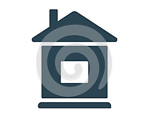 Vector illustration, logo, icon of real estate, houses and buildings. Industry and architecture. Editable