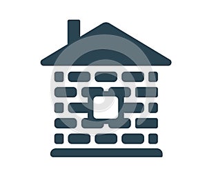 Vector illustration, logo, icon of real estate, houses and buildings. Industry and architecture. Editable