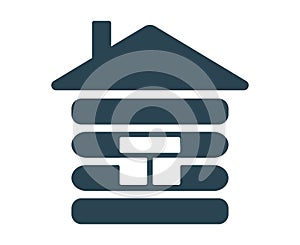 Vector illustration, logo, icon of real estate, houses and buildings. Industry and architecture. Editable