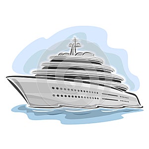 Vector illustration of logo for mega yacht