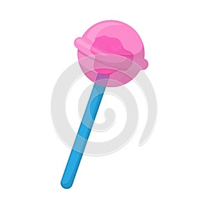 Vector illustration of lollipop and round icon. Web element of lollipop and circle stock vector illustration.