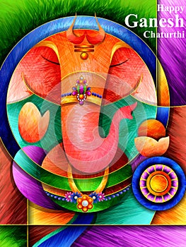 Lord Ganapati for Happy Ganesh Chaturthi festival background photo