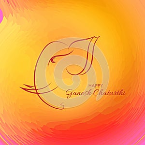 Vector Illustration of Lord Ganpati abstract background for Ganesh Chaturthi festival of India