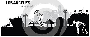 Vector illustration of Los Angeles California cityscape skyline