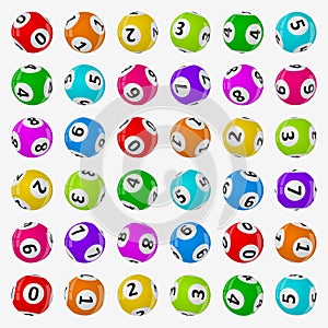 Vector illustration of lottery balls.