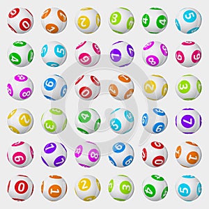 Vector illustration of lottery balls.