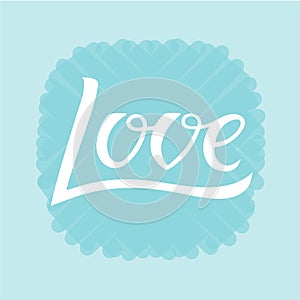 Vector illustration of love for logotype, flyer, banner, greeting card.