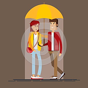 Vector illustration of a loving couple