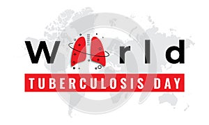 Vector illustration of a lungs for World Tuberculosis Day.