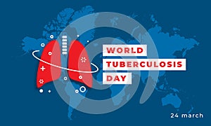 Vector illustration of a lungs for World Tuberculosis Day.