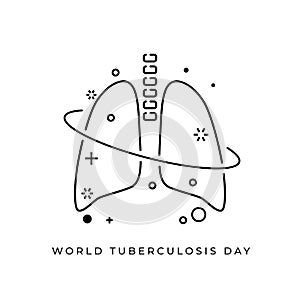 Vector illustration of a lungs for World Tuberculosis Day.