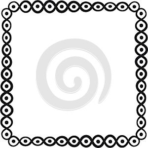 Square border with dots inside a wavy line