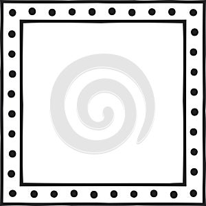 Square border with small dots inside a line