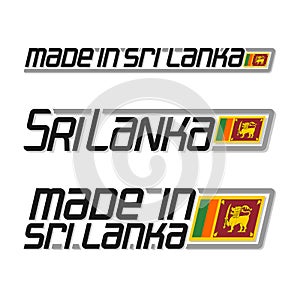 Vector illustration `made in Sri Lanka`