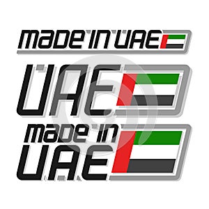 Vector illustration `made in UAE`