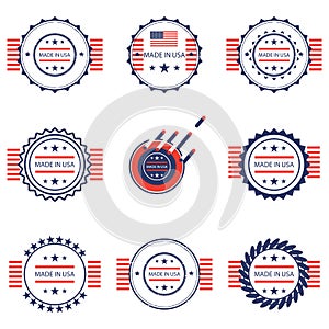 Vector illustration Made in USA