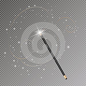 Vector illustration of magic wand.