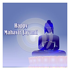 Vector illustration of Mahavir Jayanti concept banner