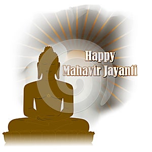 Vector illustration of Mahavir Jayanti concept banner