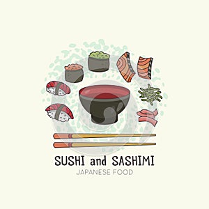 Vector illustration of Makizushi