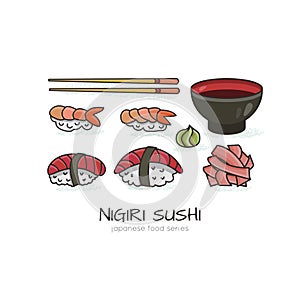 Vector illustration of Makizushi