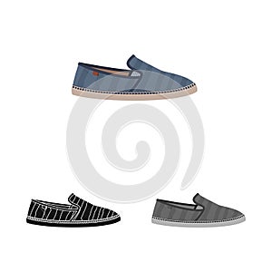 Vector illustration of man and foot logo. Collection of man and wear vector icon for stock. photo