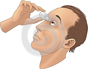 Eye Drops Vector Illustration