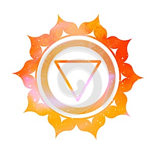 Manipura chakra with outer space photo