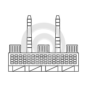 Vector illustration of manufactory and commercial sign. Set of manufactory and chimney stock vector illustration.