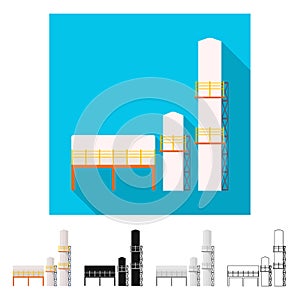 Vector illustration of manufactory and urban logo. Set of manufactory and new vector icon for stock.