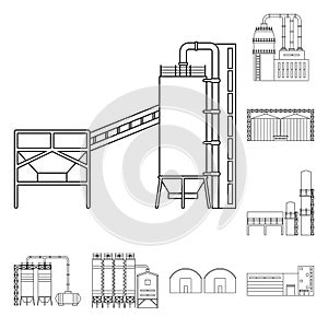 Vector illustration of manufacturing and company logo. Collection of manufacturing and structure stock symbol for web.