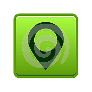 Map pin pointer icon button