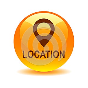 Map pin pointer icon button