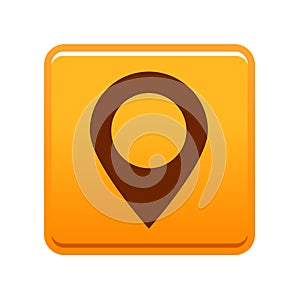 Map pin pointer icon button