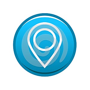 Map pin pointer icon button