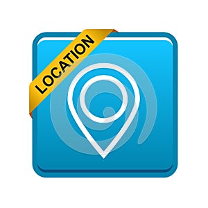 Map pin pointer icon button