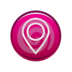 Map pin pointer icon button