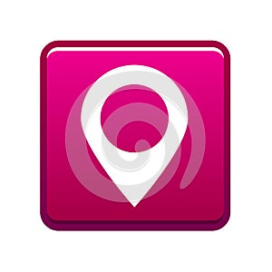 Map pin pointer icon button