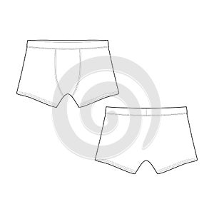 Vector illustration of men s underpants. man underwear. Boxer shorts
