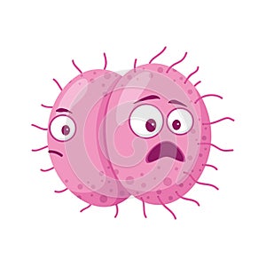 Vector illustration of a Meningococcal Virus in cartoon style isolated on white background photo