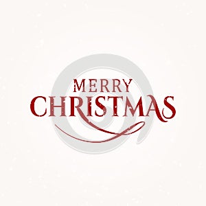 Vector illustration of Merry Christmas text typography design card template