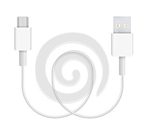 Vector Illustration of micro-USB Cable