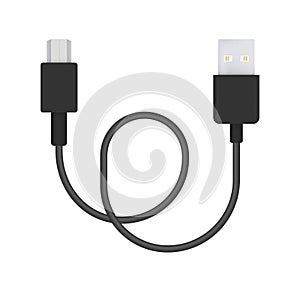 Vector Illustration of micro-USB Cable