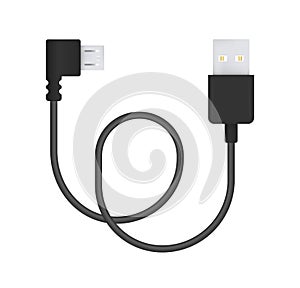 Vector Illustration of micro-USB Cable