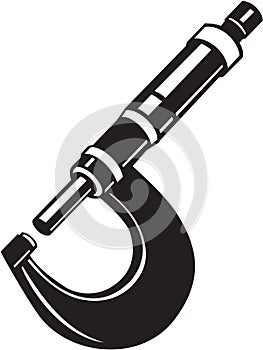 Micrometer Measuring Tool Vector Illustration