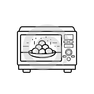 Vector illustration microwave icon